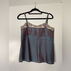 Dosa cami- silk crinkle tank top